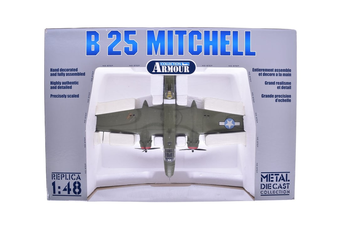 Franklin Mint Armour Collection B11B317 B25 Mitchell Diecast USAF WWII Plane (1 of 2)