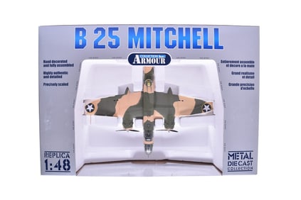 Franklin Mint Armour Collection 98181 B-25D Mitchell Diecast USAAF WWII Plane - NIB