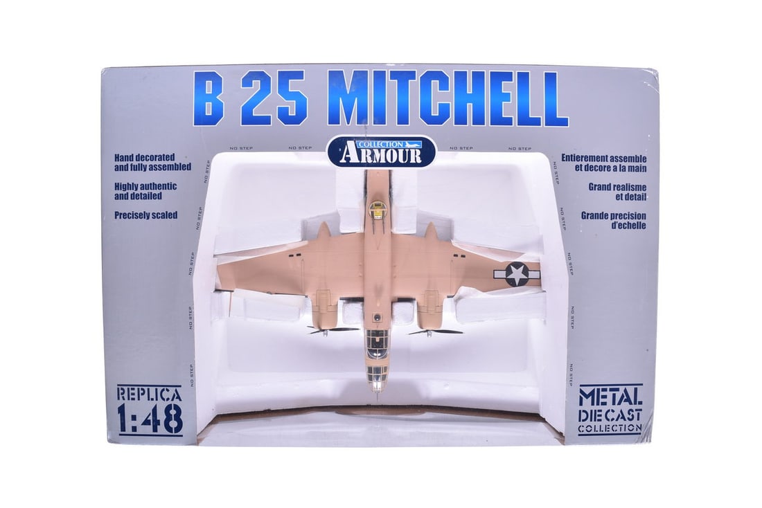 Franklin Mint Armour Collection 98180 B25 Mitchell "Seven Oh Seven" Diecast USAAF WWII Plane - NIB (1 of 2)