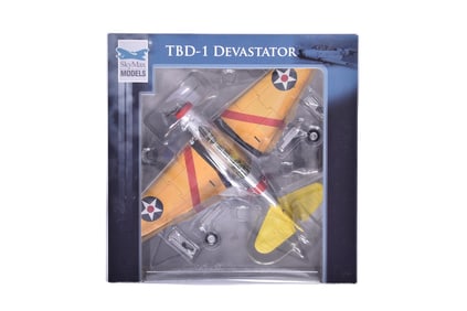 SkyMax 1:72 SM8003 Douglas TBD-1 Devastator Diecast Military Plane - NIB