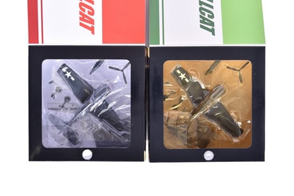Pair of Dragon Wings 1:72 F6F-5 Hellcat "Minsi II" and "White 9" Diecast WWII Military Jet Planes