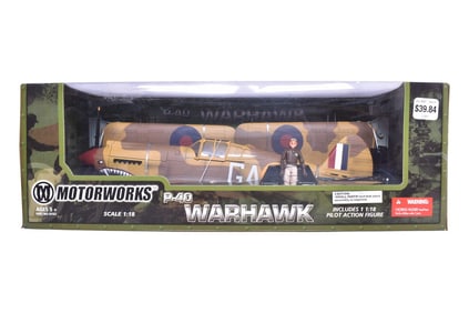 Motorworks / 21 Century Toys 1:18 P-40 Warhawk Model Plane