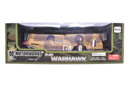 Motorworks / 21 Century Toys 1:18 P-40 Warhawk Model Plane