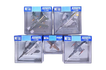 Five Armour Collection / Franklin Mint 1:100 German Air Force Diecast Planes