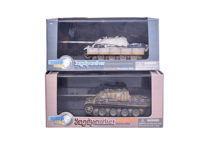 Pair of Dragon Armor 1:72 Jagdpanther Sd.Kfz. 173 Diecast WWII German Military Tanks