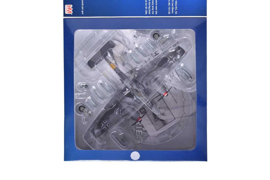 Hobby Master 1:72 BF 110G-2/R3 Diecast Military Plane: Hobby Master 1:72 BF 110G-2/R3 Diecast Military Plane Replica 1:72 scale die cast BF 110G-2/R3 2N+EM, II/ZG 76 (Second Formation), Defense of Reich by Hobby Master. Item No. HA1801. New in box with mi