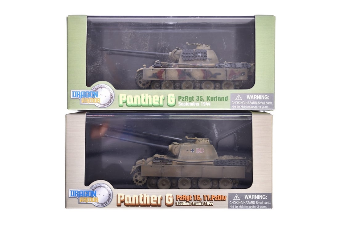 Pair of Dragon Armor 1:72 Panther G Sd.Kfz.171 Diecast WWII German Military Tanks (1 of 2)