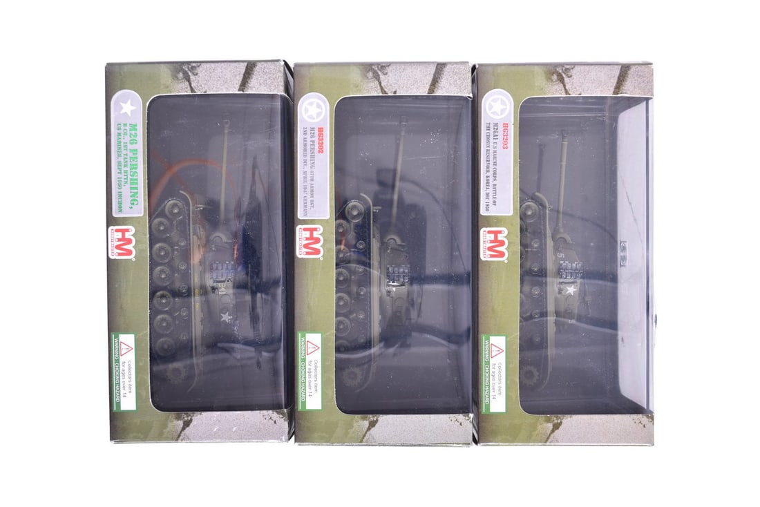 Three Hobby Master 1:72 M26 Pershing Diecast US Military Tanks - NIB (1 of 2)