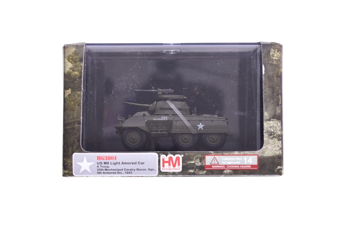 Hobby Master 1:72 M8 Light Armored Car Diecast WWII US Military Tank (1 of 2)
