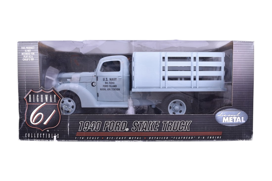 ERTL Highway 61 1:16 U.S. Navy 1940 Ford Stake Truck Diecast Model #50321 (1 of 2)