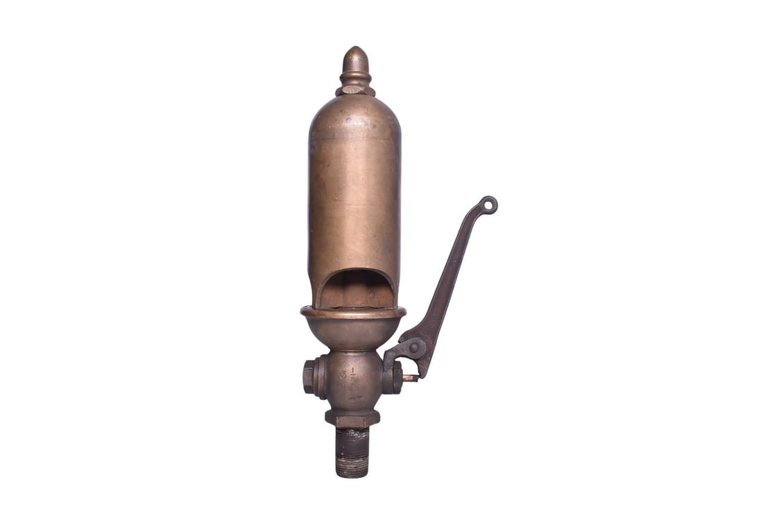 Lunkenheimer 4" Diameter / 16 1/2" Tall Three Chime Brass Steam Whistle (1 of 6)