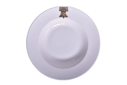 Lehigh Valley Traction Co. Railroad Maddocks China Liberty Bell Route Rimmed Soup Bowl