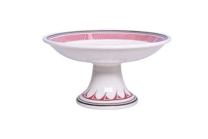 Rare Atchison, Topeka, And Santa Fe Railroad China Ancient Mimbreno Pedestal Compote