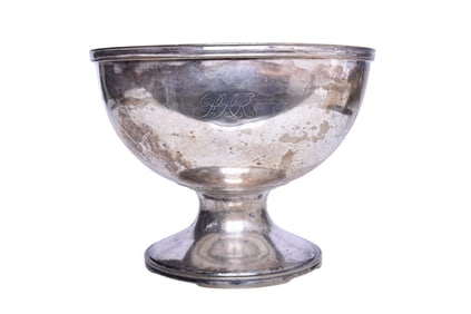 Reed & Barton Pennsylvania Railroad Large Silver Pedestal Chilled Display Bowl w/ Drain Holes