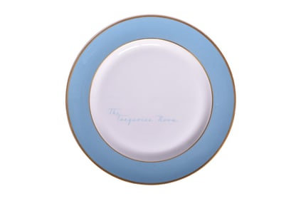 Santa Fe Railroad China Turquoise Room Service Plate 10 1/4"