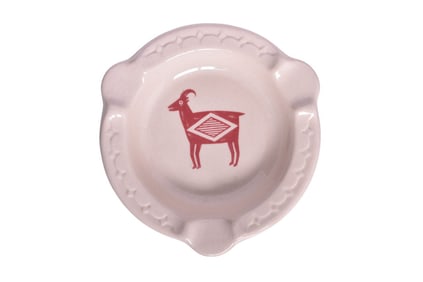 Atchison, Topeka, And Santa Fe Railroad China Ancient Mimbreno Ashtray