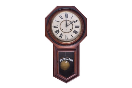 Ansonia Clock Co. Railroad Station Depot Wall Clock