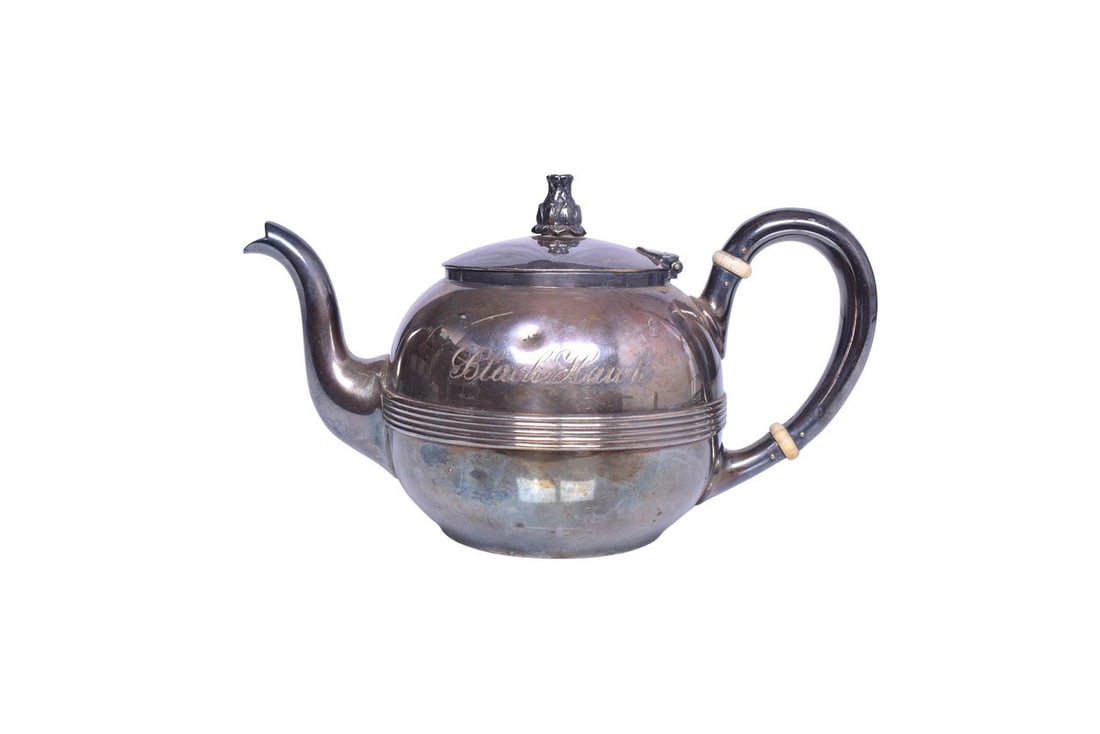 Chicago Burlington & Quincy Railroad Black Hawk Silver Teapot (1 of 5)