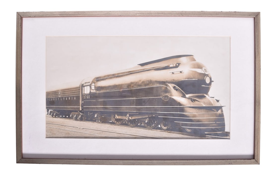 Pennsylvania Railroad K-4S "Pacific" 4-6-2 #3768 Framed Builders Photo (1 of 4)