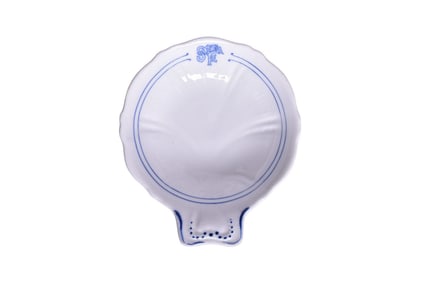 Atchison, Topeka and Santa Fe Railroad China Bleeding Blue Ice Cream Shell