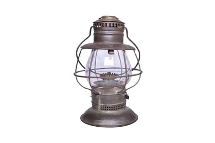 C.S.S. & A.L. Baron Brass Top Bell Bottom Railroad Lantern