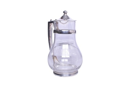 Louisville and Nashville Railroad Silver Glass Water Carafe