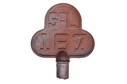 Baltimore and Ohio - St. Louis Cast Iron Mile Post Marker