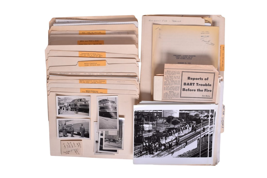 Railroad / Interurban Wreck Files From the Budd Company Archives - BART, SEPTA, DRPA (1 of 2)