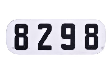 Seaboard System Railroad SD40 Locomotive #8298 Acrylic Number Board