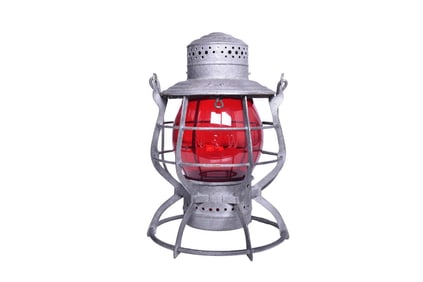 Adams & Westlake "The Adams" Norfolk and Western Railroad Lantern W/ Red Cast Globe