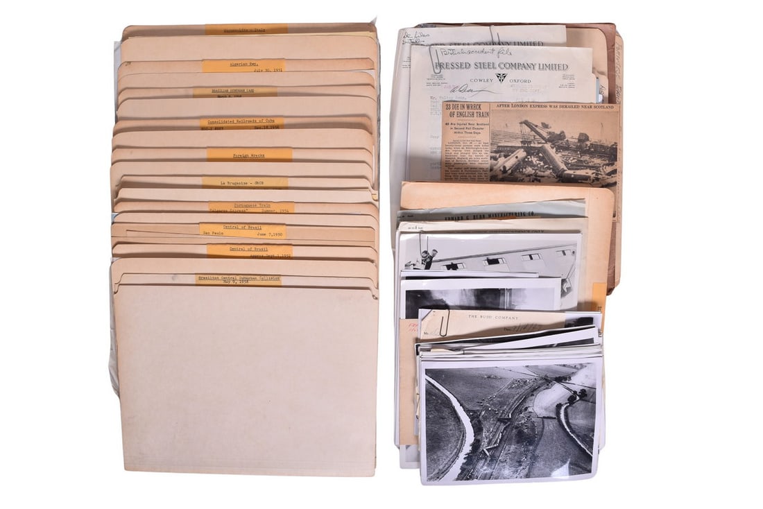 Foreign Railroad Wreck Files from the Budd Company Archives - Britain, Italy, Portugal, Brazil (1 of 2)