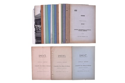 Twenty Monon Railroad Annual Reports 1895-1897, 1922-1938, 1950, 1951, 1964, 1965