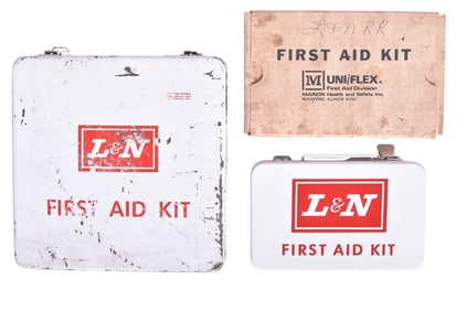 Pair of Louisville and Nashville Railroad First Aid Kits