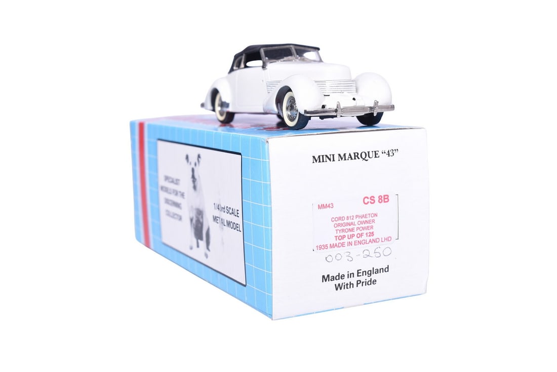 Mini Marque 1935 Cord 812 Phaeton Original Owner Tyrone Power (1 of 3)