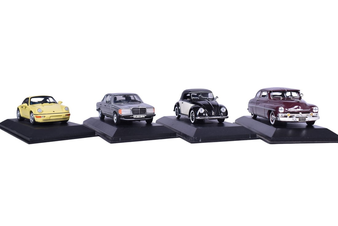 Four Minichamps Car Models - Mercedes-Benz, Porsche, Mercury and Volkswagon (1 of 5)