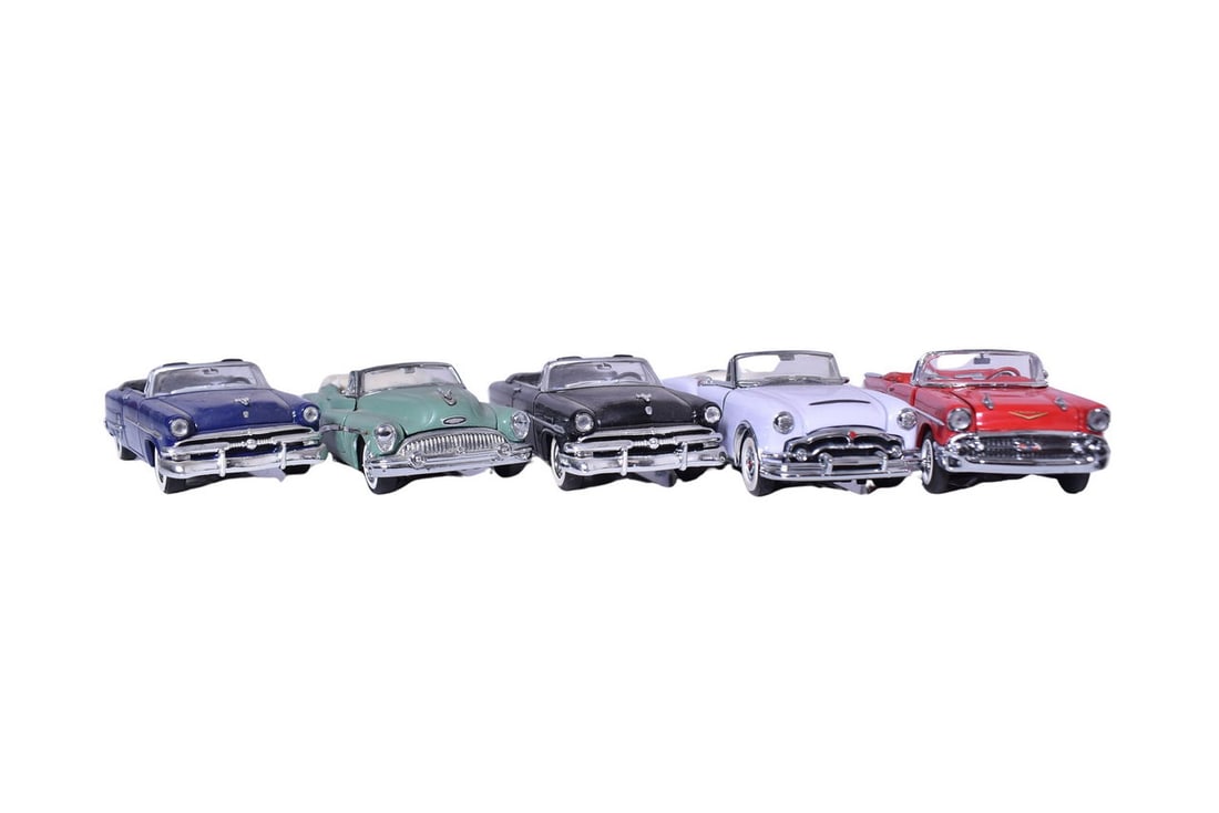Group of Five Franklin Mint and Welly Convertibles - Belair, Skylark, Crestline, etc (1 of 5)