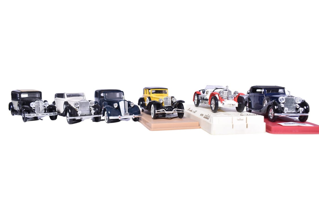 Six Solido Car Models - Rolls Royce, Renault, Packard, Cord and Mercedes (1 of 5)