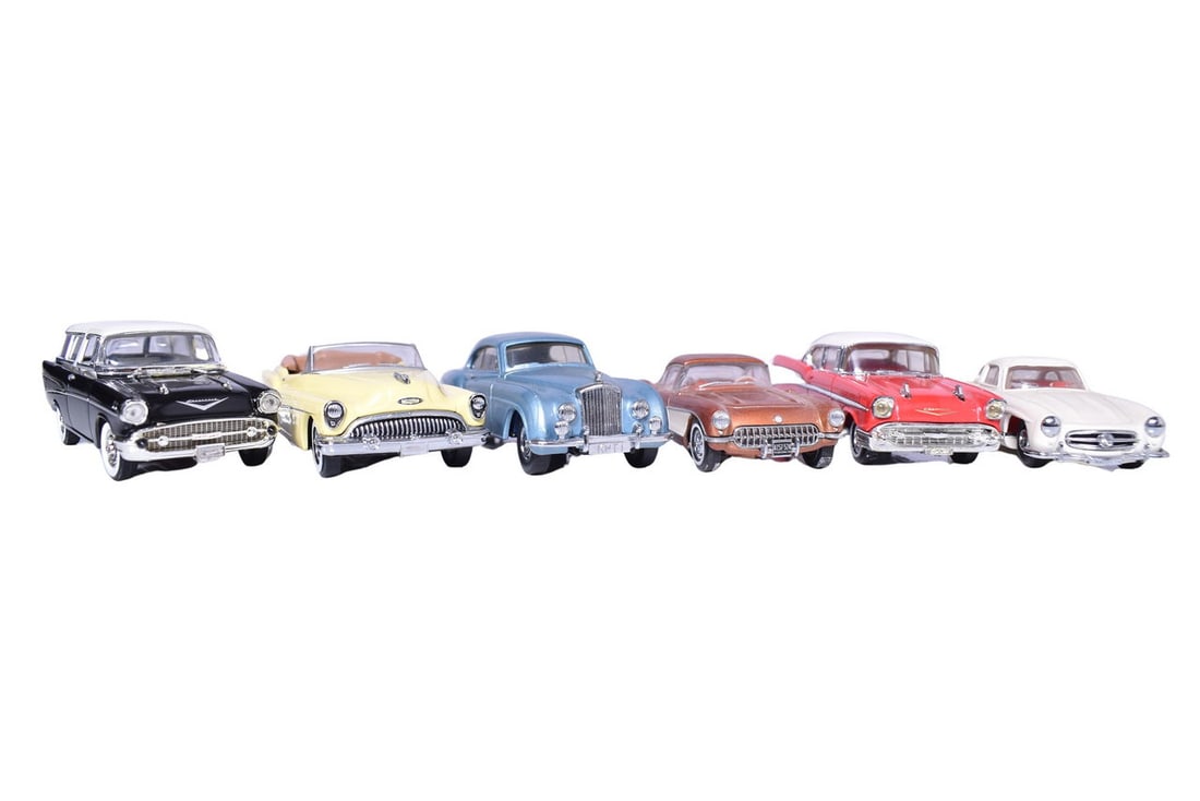 Six Dinky / Matchbox Models - Bentley, Chevrolet, Buick and Mercedes (1 of 6)