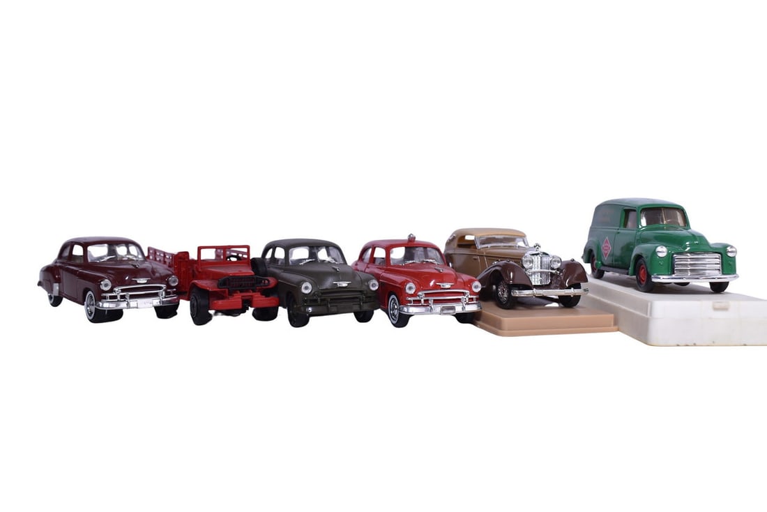 Six Solido Car Models - Chevrolet, Mercedes-Benz, Packard, and Dodge (1 of 5)