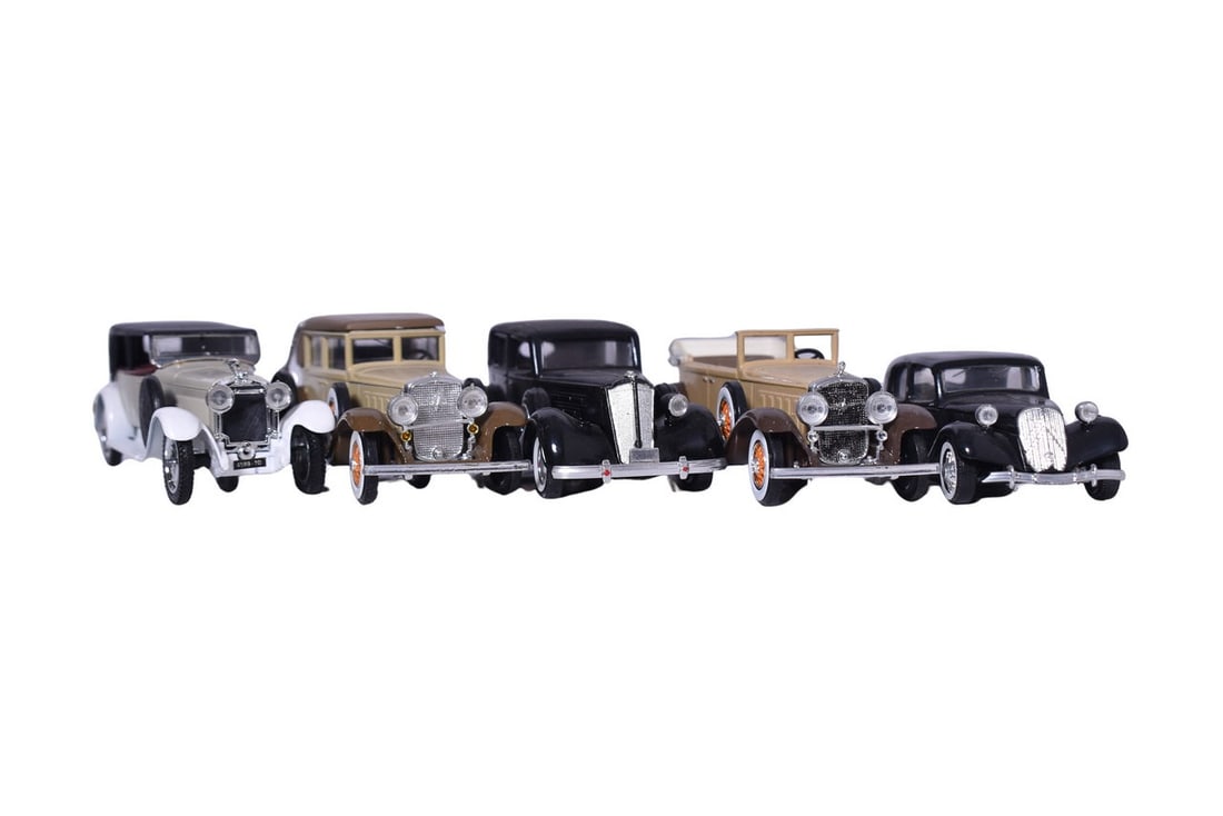 Five Solido 1:43 Cars Cadillac, Packard, Citron, Hispano-Suiza - Thommes Conversions (1 of 5)