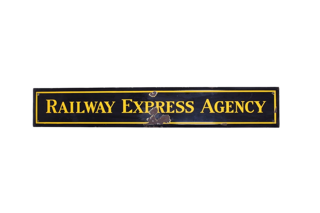 Railway Express Agency Large Porcelain Sign (1 of 4)