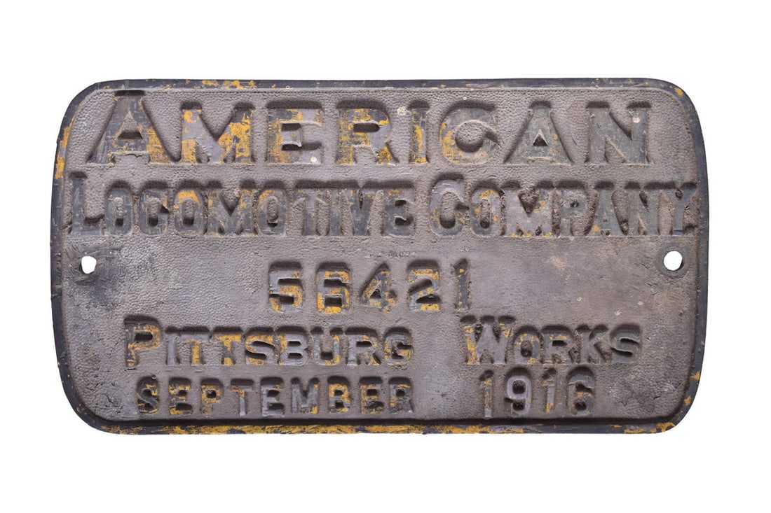 Minneapolis and St. Louis ALCO 0-6-0 #85 Steam locomotive Builders Plate (1 of 3)