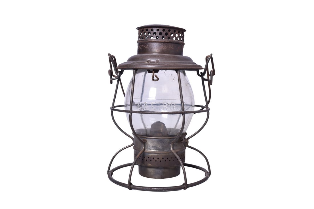 Adams & Westlake "Adlake Reliable" Chicago & Eastern Illinois Lantern w/ Clear Cast Globe (1 of 5)