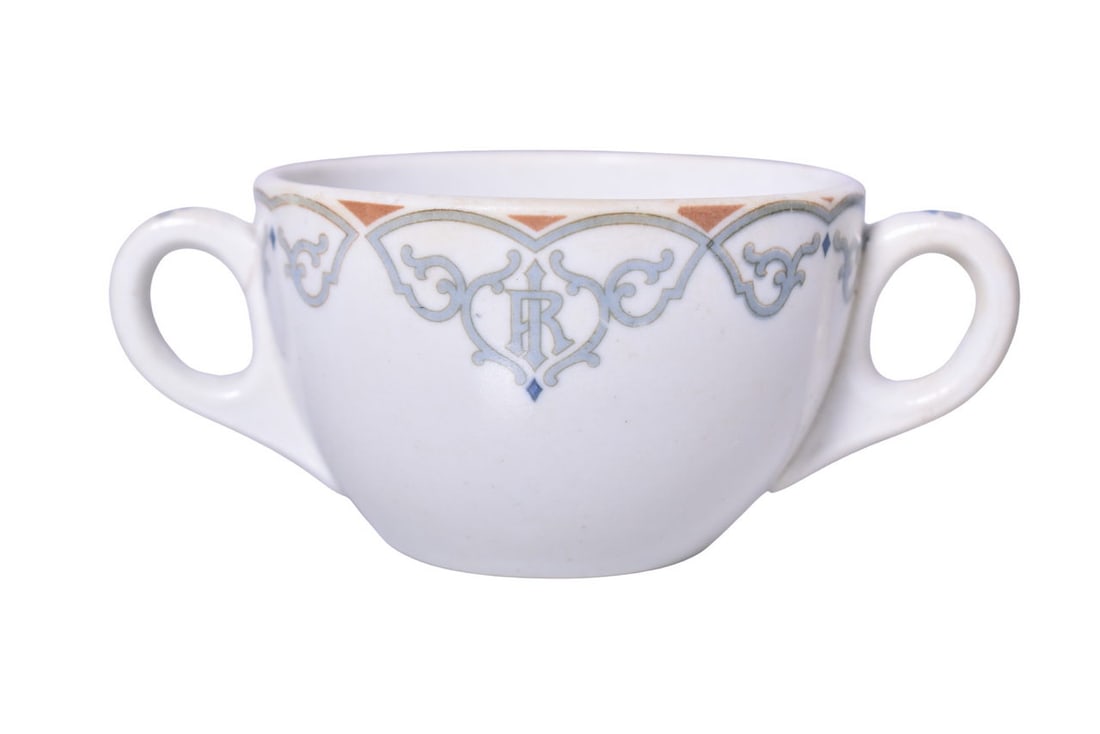Chicago, Rock Island & Pacific Railroad China Princeton Double Handle Bouillon Cup (1 of 4)