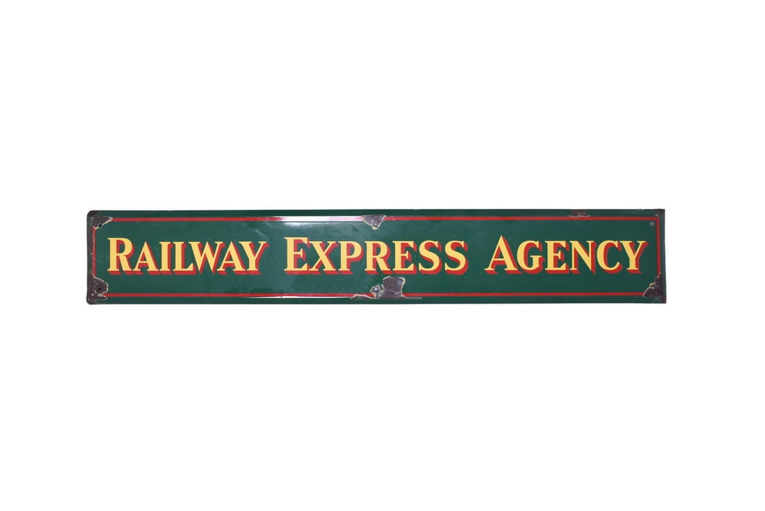 Railway Express Agency Large Porcelain Sign (1 of 4)