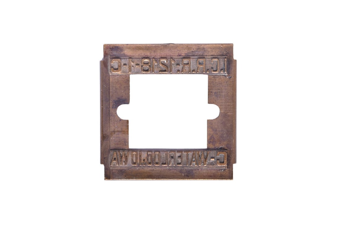 Illinois Central Railroad Waterloo, Iowa 1218-1-C Dater Die (1 of 2)