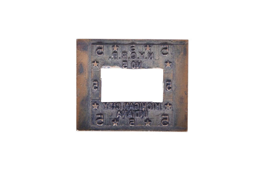 New York Central Railroad Michigan City, Indiana No. 5 Dater Die (1 of 2)