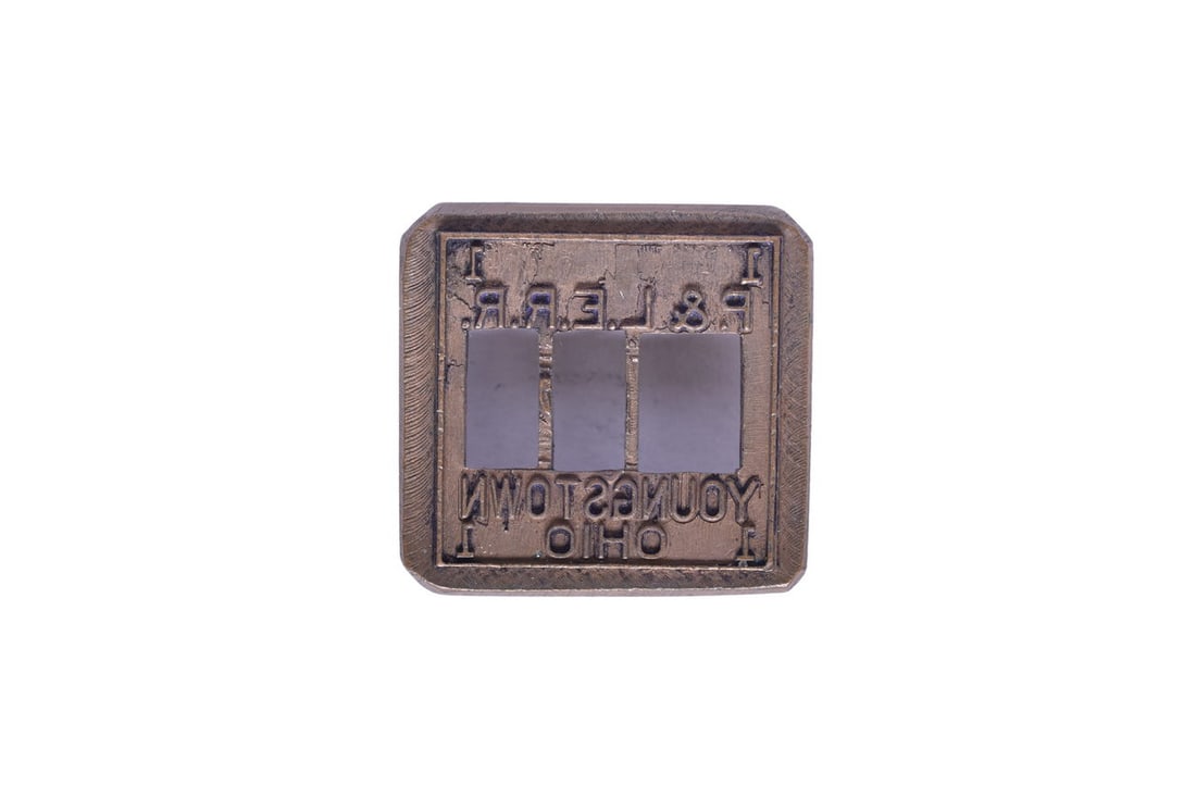 Pittsburgh & Lake Erie Railroad Youngstown Ohio Dater Die (1 of 2)