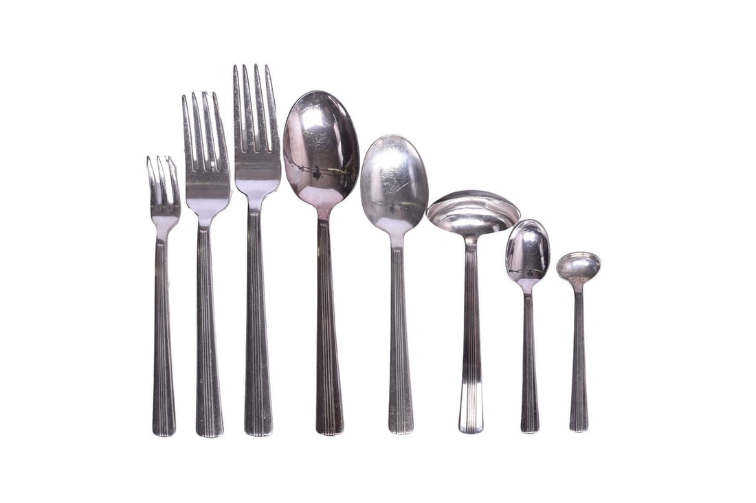 Group of New York Central Railroad Century Silver Flatware - Condiment Spoon, Oyster Fork, Gravy (1 of 3)