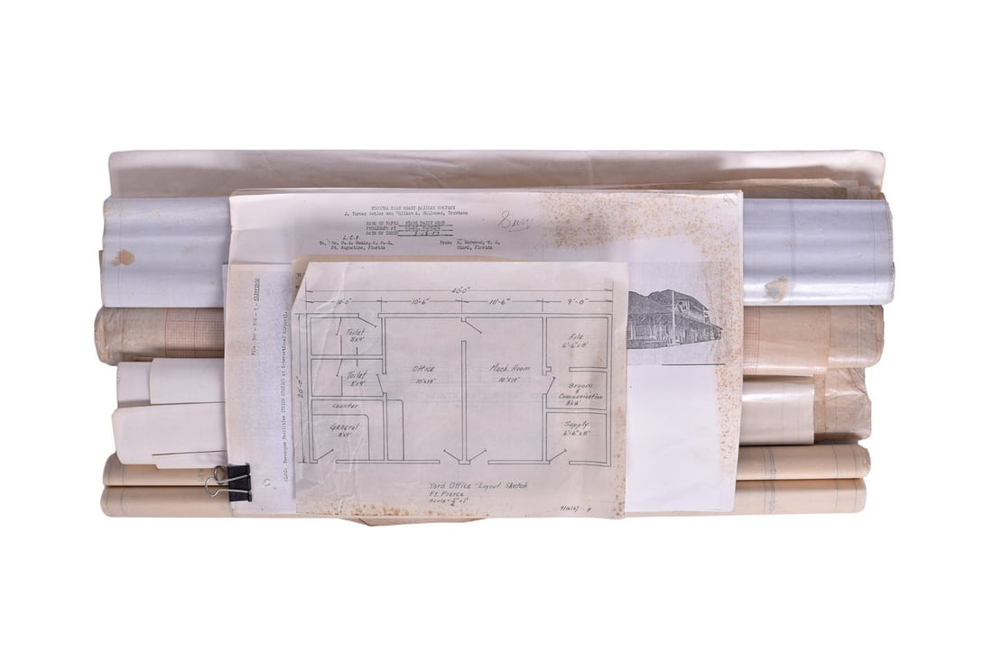 25+ Florida East Coast Railroad - Miami Freight House Original Drawings (1 of 4)